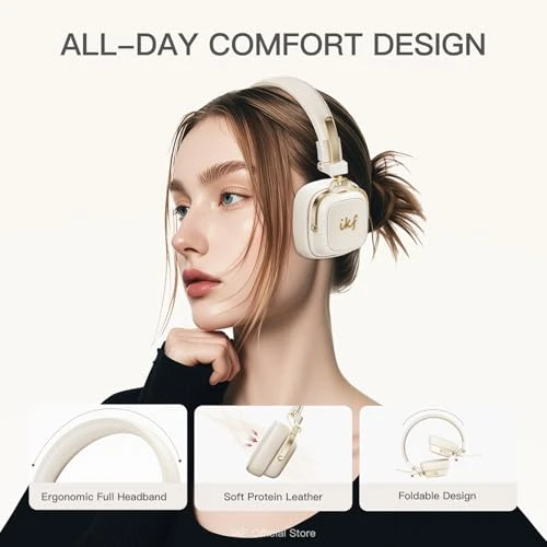 Retro Classic Wireless Bluetooth On-Ear Headphones — Wireless Earbuds, iKF