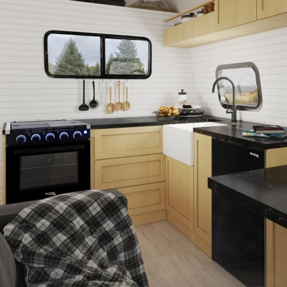 RV Refrigerator with Adjustable Shelves and Reversible Door — Smart Refrigerator, RecPro