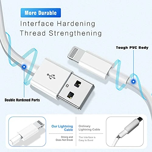 Lightning Cable 3Pack, Hi-Mobiler