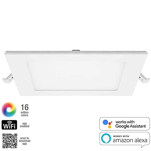 Smart WiFi Slim Square LED Downlight — Smart Light Bulb, Maxxima