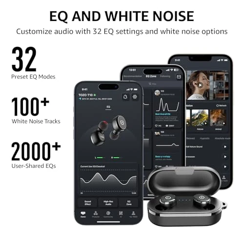 True Wireless Bluetooth Earbuds, TOZO