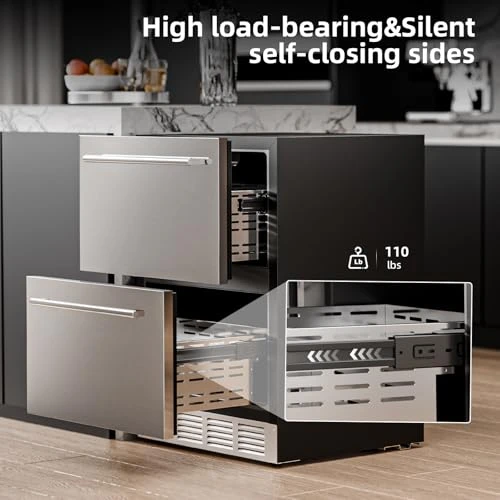 Weather Proof Stainless Steel Outdoor Beverage Refrigerator, Antarctic Star