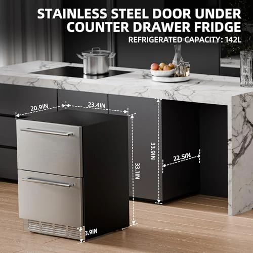 Weather Proof Stainless Steel Outdoor Beverage Refrigerator, Antarctic Star