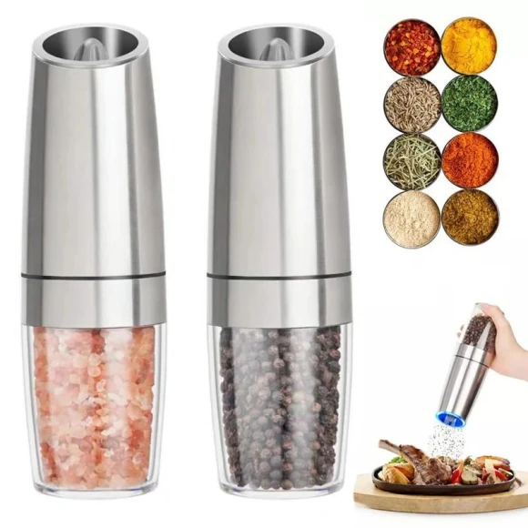 Electric Salt Pepper Grinder with LED Light, Darling Child Boutique
