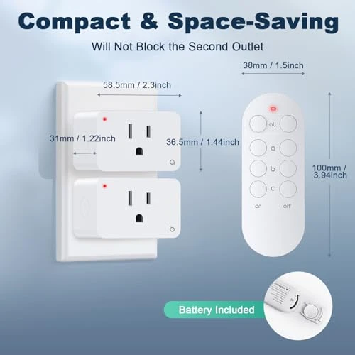 Remote Control Outlet Plug, HOMATTER