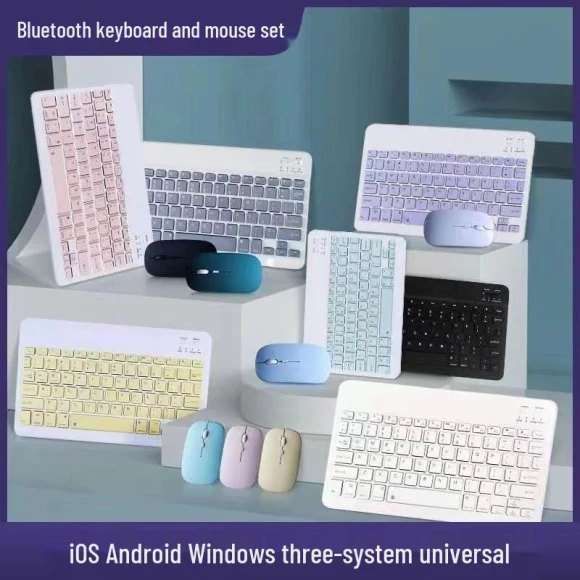 10-inch Silent Wireless Bluetooth Keyboard and Mouse Set — Bluetooth Keyboard, Super Buyer