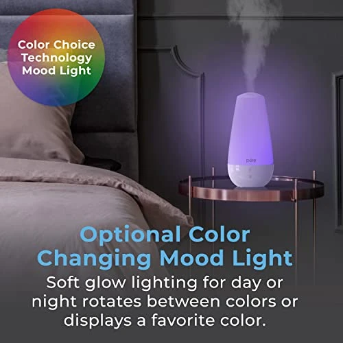 3-in-1 Cool Mist Humidifier, Essential Oil Diffuser & Mood Light, Pure Enrichment