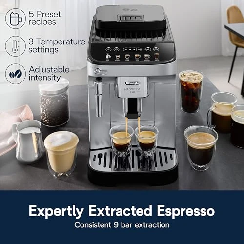 Automatic Espresso & Coffee Machine with Manual Milk Frother — Coffee Maker, De'Longhi