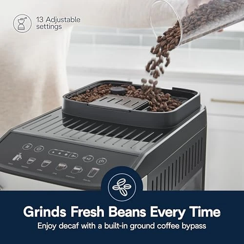 Automatic Espresso & Coffee Machine with Manual Milk Frother — Coffee Maker, De'Longhi