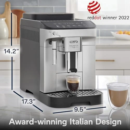 Automatic Espresso & Coffee Machine with Manual Milk Frother — Coffee Maker, De'Longhi