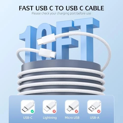 Fast Charging USB C Cable and Wall Charger Combo, SpeedScope
