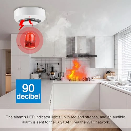 WiFi Smart Smoke Alarm, WELL-KO-KO