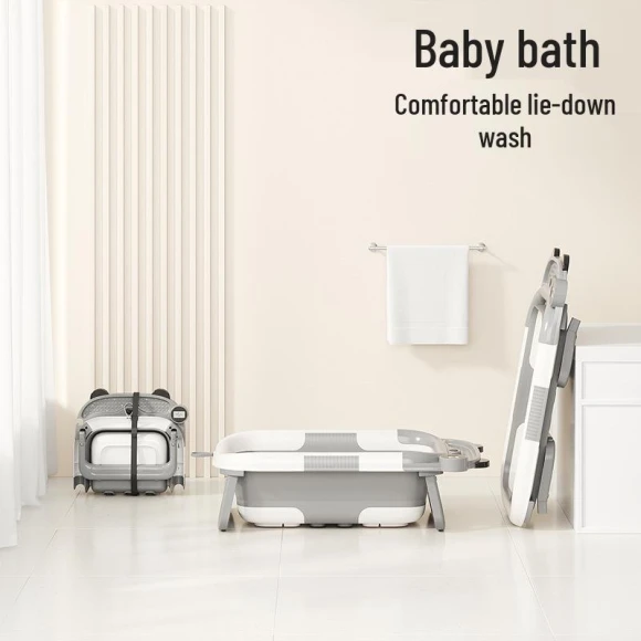Foldable Baby Bathtub with Temperature Sensor, Deals Supermarket