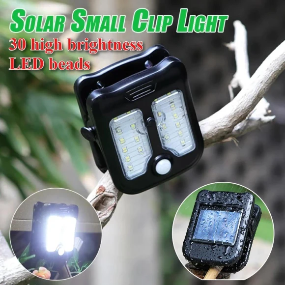 Mini LED Solar Garden Outdoor Clip Light, Lanzhong Outdoor LED