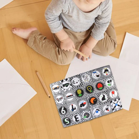 Black and White Sensory Learning Cards, Sewing