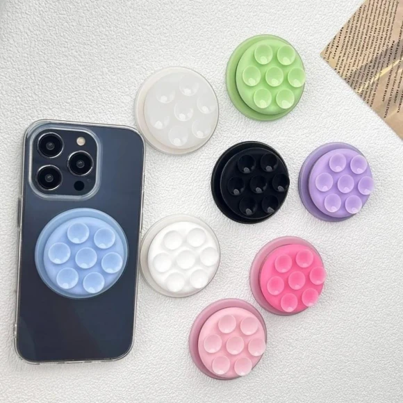 Silicone Suction Cup Phone Holder Pocket Socket Cellphone Grip Stand, fenguoiao151