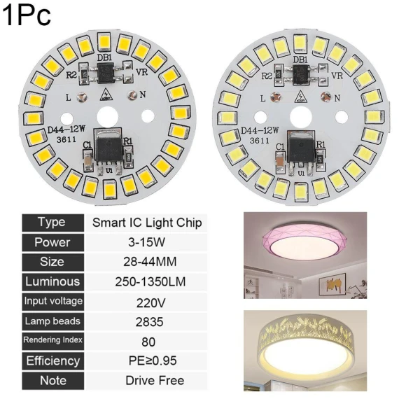 Smart IC Driver Light Plate LED Chip Bulb Lamp, SHqinghu
