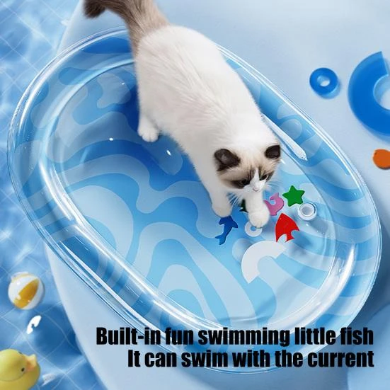 Water Cooling Pet Mat with Floating Fish, Uomobo