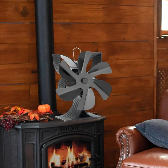 Wood Burning Fireplace Stove with Fan, Kitchen Accs