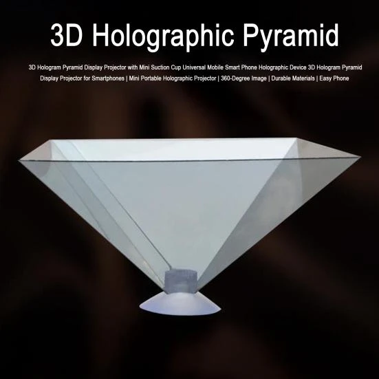 3D Hologram Pyramid Display Projector, Home Textile Star