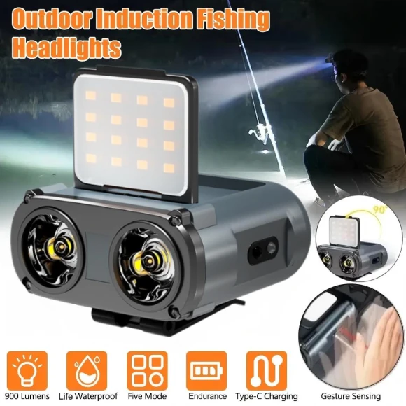 Rechargeable Sensor Headlamp, YWZT Outdoor LED Light