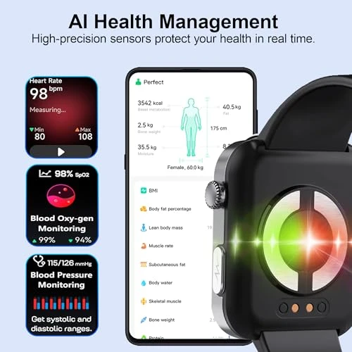 AI Smart Watch with Health Monitoring, Zonelnnerh