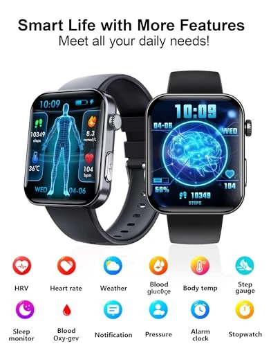 AI Smart Watch with Health Monitoring, Zonelnnerh