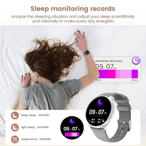 Fitness Watch with HR/BP/SpO2 Monitor, RifePhi