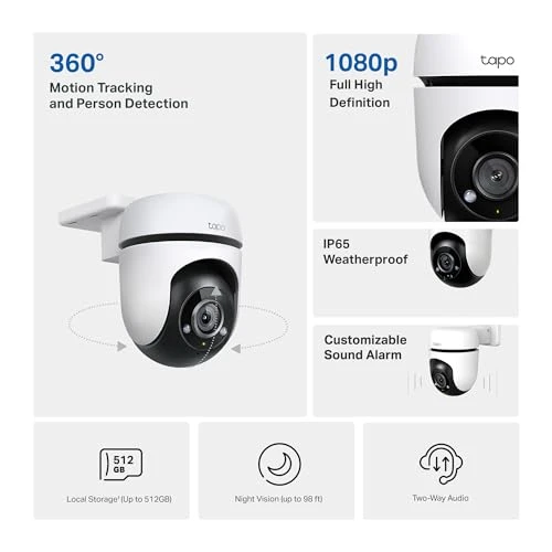 Outdoor Wired Pan/Tilt Security Wi-Fi Camera, TP-Link