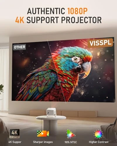 Smart Projector with WiFi and Bluetooth, VISSPL