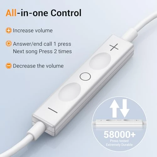 Wired Earphones with USB-C Connector, Lanteso