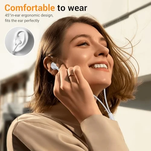 Wired Earphones with USB-C Connector, Lanteso