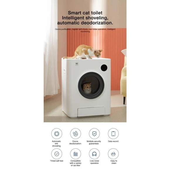 Large Size Smart Automatic Cat Litter Box, Decor Dream