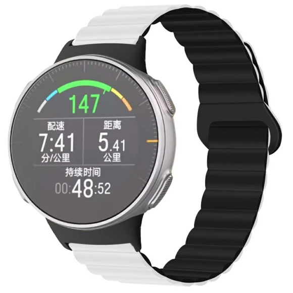 Silicone Watch Band Dual Color Magnetic Wrist Strap, Smartwatch 2025