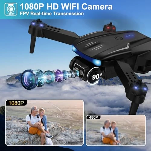 Foldable FPV Drone with 1080P HD Camera, X-shop