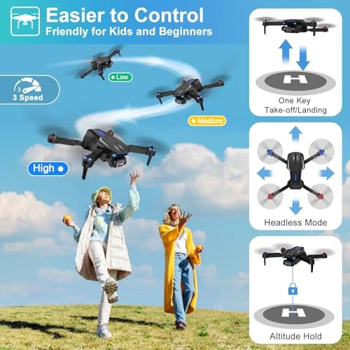 Foldable FPV Drone with 1080P HD Camera, X-shop