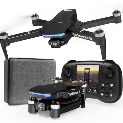 Foldable RC Drone with LCD Screen, Toladrone