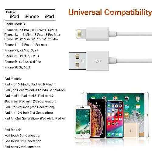 Long Lightning Cable Fast Charging, VODRAIS