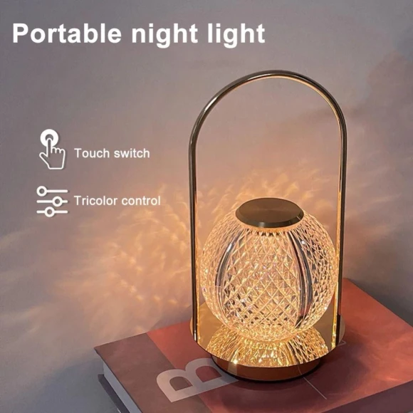 Scandinavian Crystal Table Lamp, Fujmhyk
