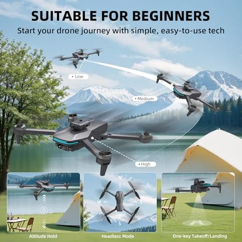 Foldable 4K Drone with Dual Electrically Adjustable Cameras — Drone, SUMEAUT