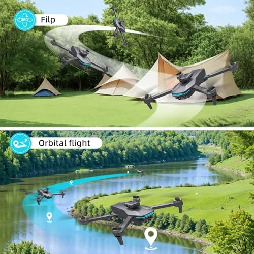 Foldable 4K Drone with Dual Electrically Adjustable Cameras — Drone, SUMEAUT