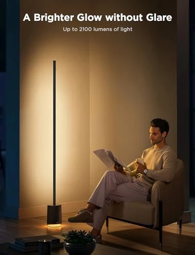 RGBICWW LED Floor Lamp with Bluetooth Speaker and White Noise, Govee