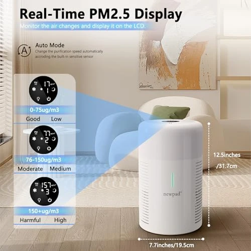 HEPA Air Purifier with Desk Lamp