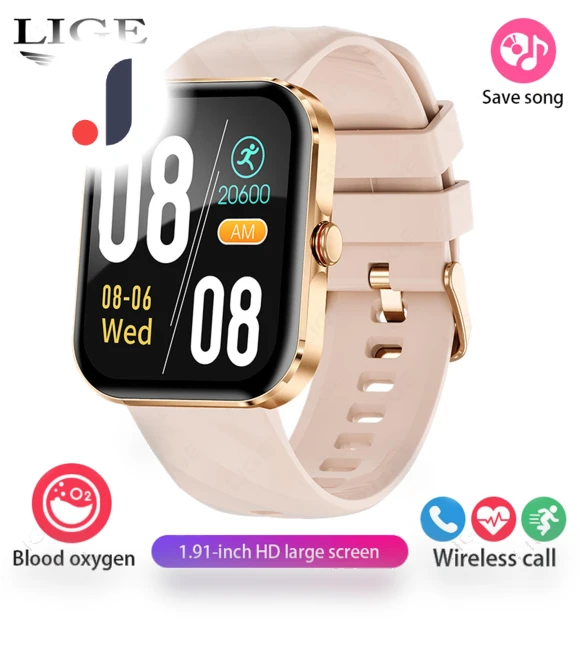 Men's Smart Watch with Bluetooth Call and Health Monitoring — Smartwatches, LIGE