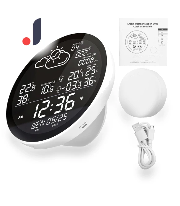 Smart Weather Station with Clock — Barometers, Automobile and motorcycle supplies