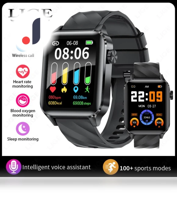SmartWatch with Heart Rate and Sleep Monitor — Smartwatches, LIGE