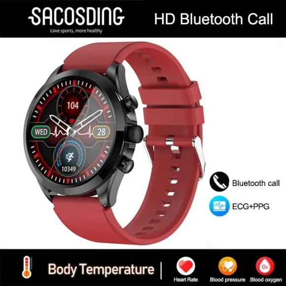 ECG Smartwatch with Body Temperature Monitoring — Smart Watch, SACOSDING