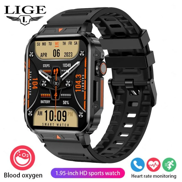 Men's Military Style Smartwatch for Outdoor Sports — Smart Watch, LIGE
