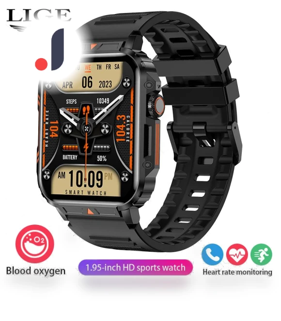 Men's Military Style Smartwatch for Outdoor Sports — Sport Watches, LIGE