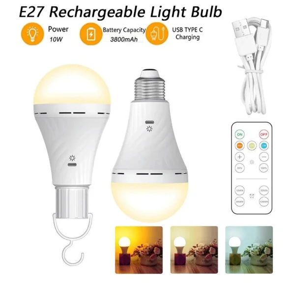 Rechargeable USB C Bulb with Remote Control — Smart Light Bulb, Binchi Lighting Appliances